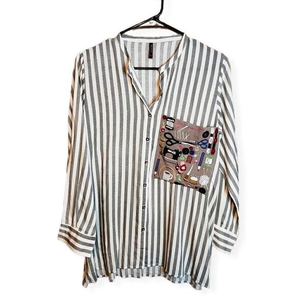 Beechtree Absolute Sewing Embroidery Blouse sz XS - Picture 1 of 5